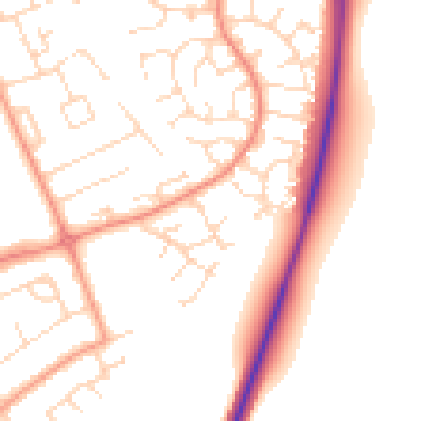 Daytime road noise heatmap for NG12 4FG