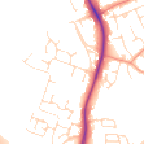Daytime road noise heatmap for NG12 4HL
