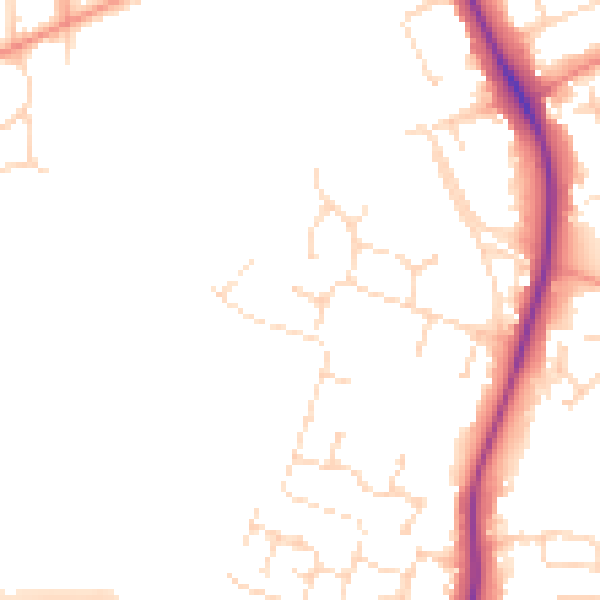 Daytime road noise heatmap for NG12 4HN