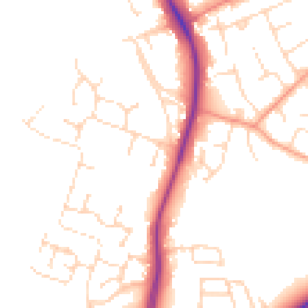 Daytime road noise heatmap for NG12 4HQ