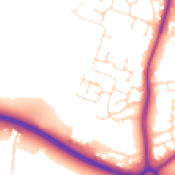Daytime road noise heatmap for NG12 4JB