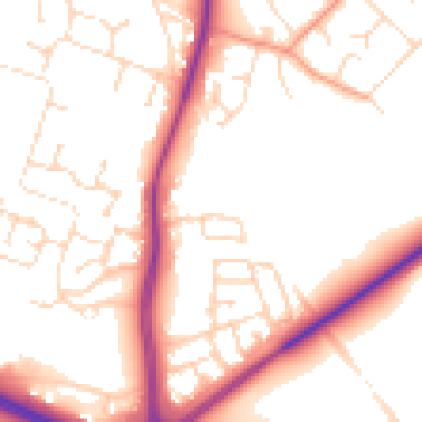 Daytime road noise heatmap for NG12 4JN