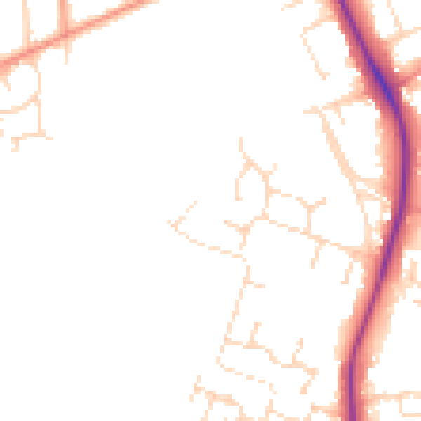 Daytime road noise heatmap for NG12 4LX