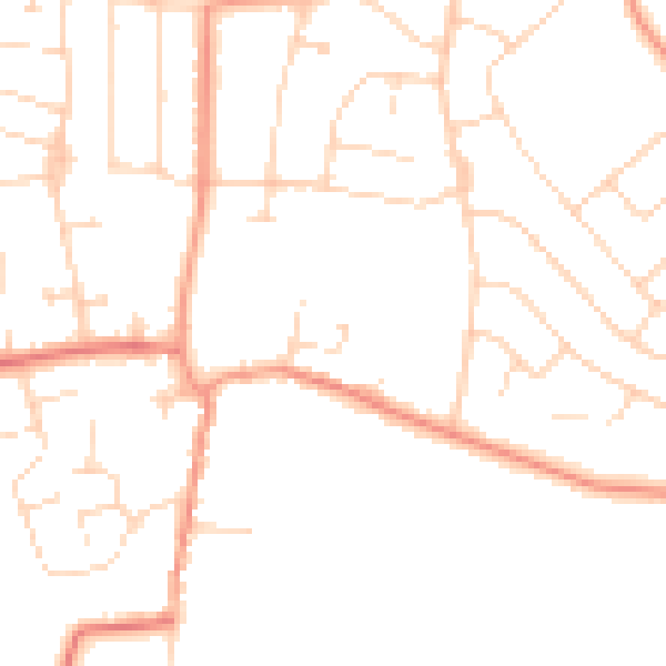 Daytime road noise heatmap for NG12 5AP
