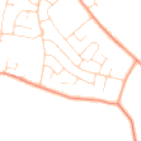 Daytime road noise heatmap for NG12 5DE