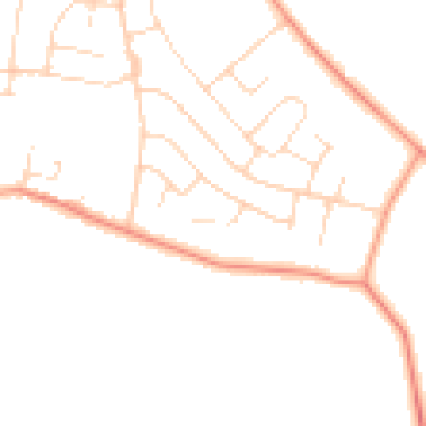 Daytime road noise heatmap for NG12 5DH