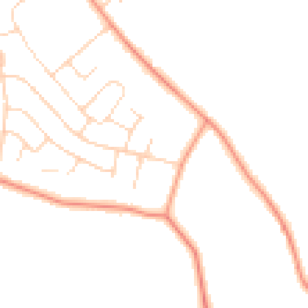 Daytime road noise heatmap for NG12 5DP