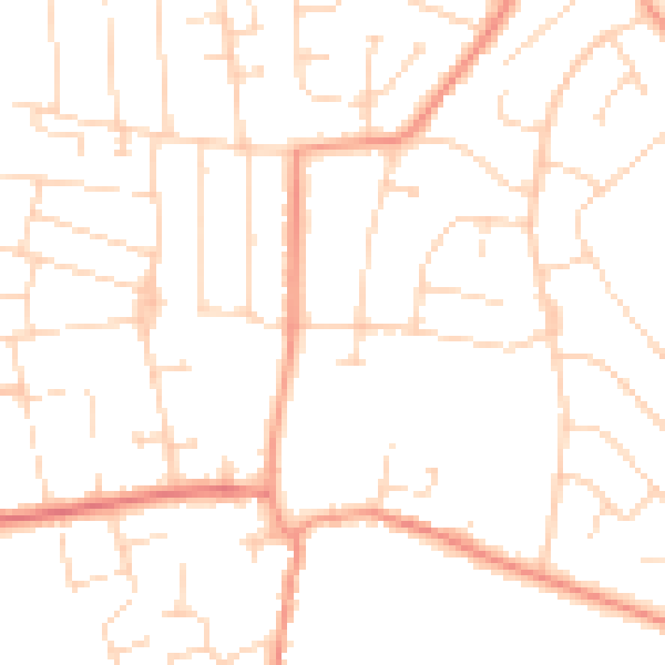 Daytime road noise heatmap for NG12 5FE