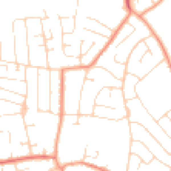 Daytime road noise heatmap for NG12 5FL