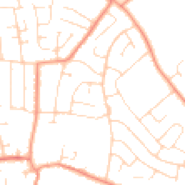 Daytime road noise heatmap for NG12 5FR