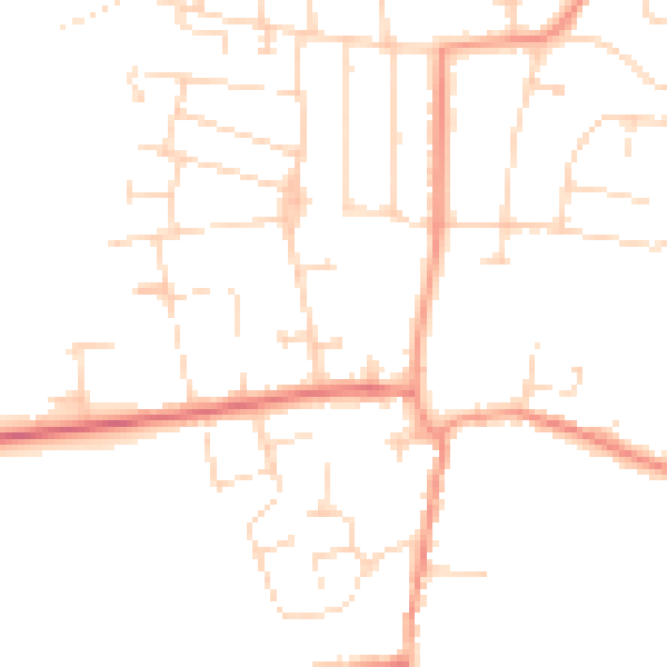 Daytime road noise heatmap for NG12 5GN