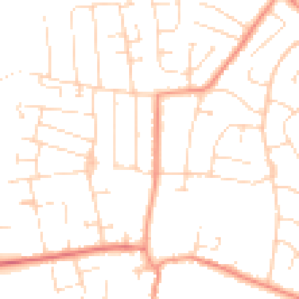Daytime road noise heatmap for NG12 5GX