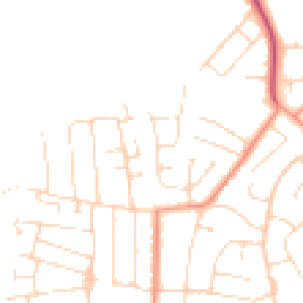 Daytime road noise heatmap for NG12 5HP