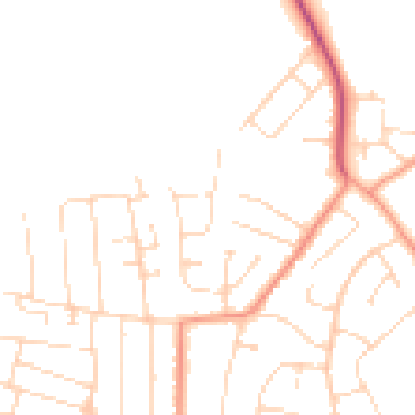 Daytime road noise heatmap for NG12 5HQ