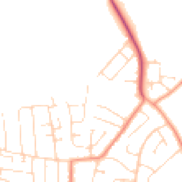 Daytime road noise heatmap for NG12 5HR