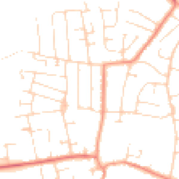 Daytime road noise heatmap for NG12 5HS