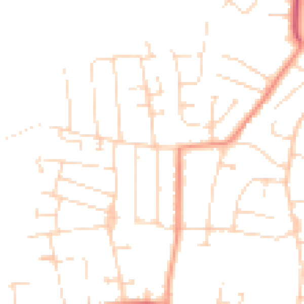 Daytime road noise heatmap for NG12 5HT