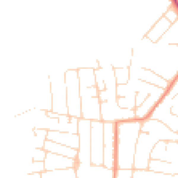 Daytime road noise heatmap for NG12 5JG