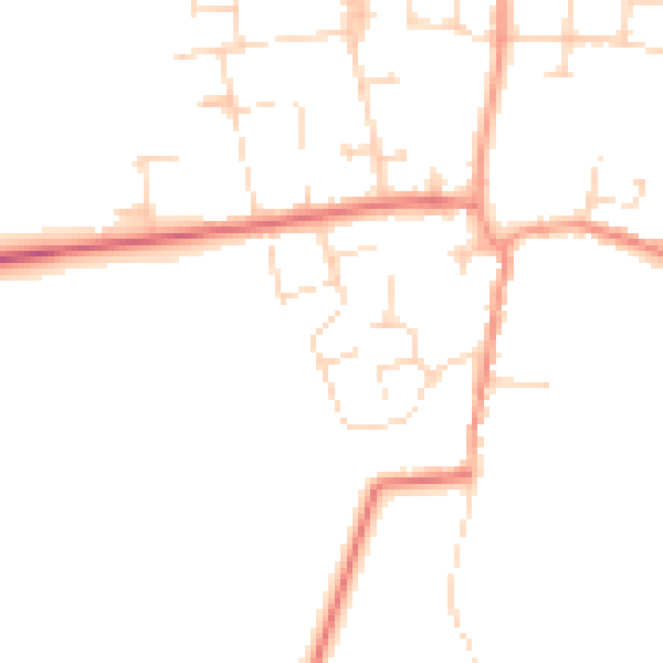 Daytime road noise heatmap for NG12 5JN