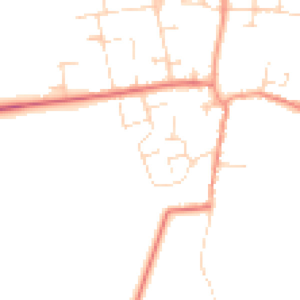 Daytime road noise heatmap for NG12 5JQ