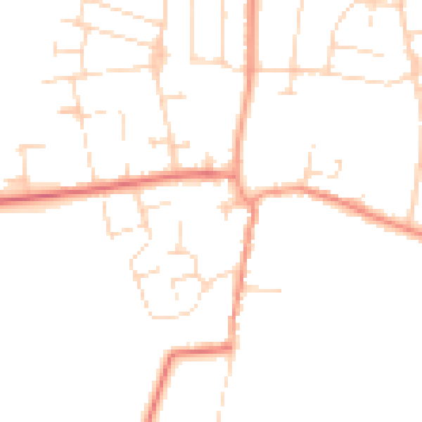 Daytime road noise heatmap for NG12 5JS