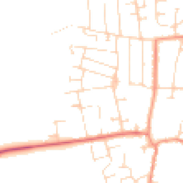 Daytime road noise heatmap for NG12 5LB