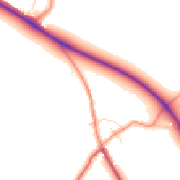 Daytime road noise heatmap for NG12 5LZ