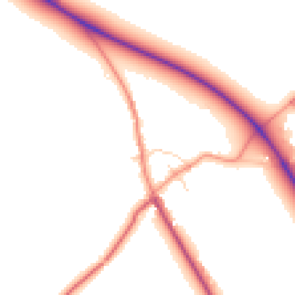 Daytime road noise heatmap for NG12 5NQ
