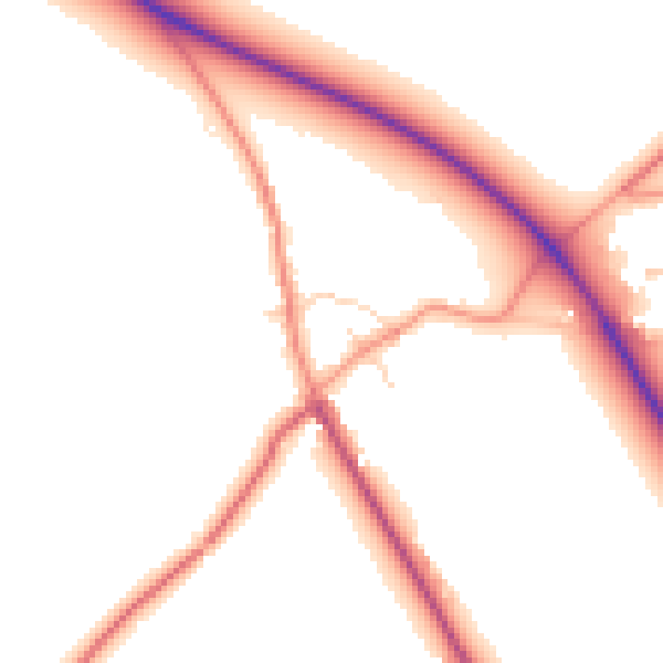 Daytime road noise heatmap for NG12 5NS