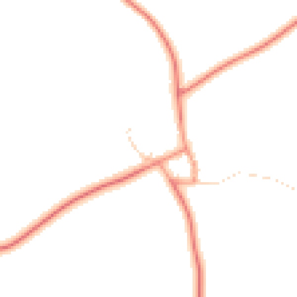 Daytime road noise heatmap for NG12 5PN