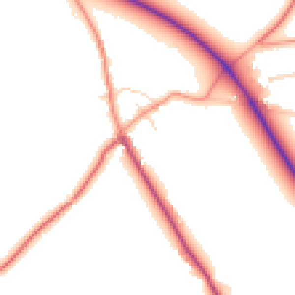 Daytime road noise heatmap for NG12 5RH
