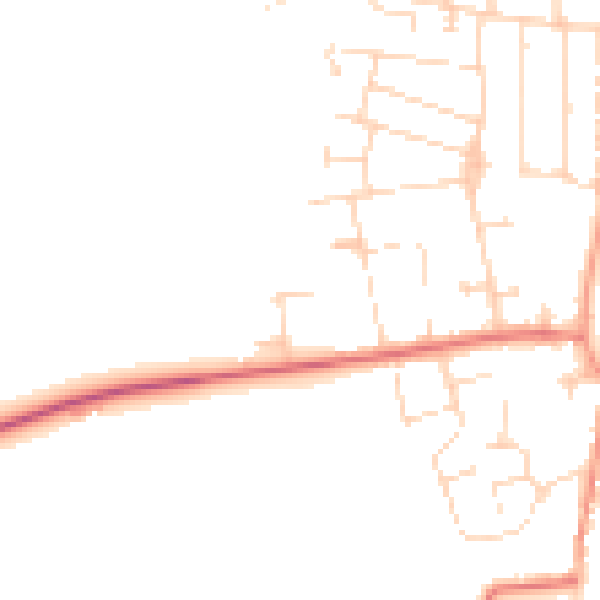 Daytime road noise heatmap for NG12 5SG