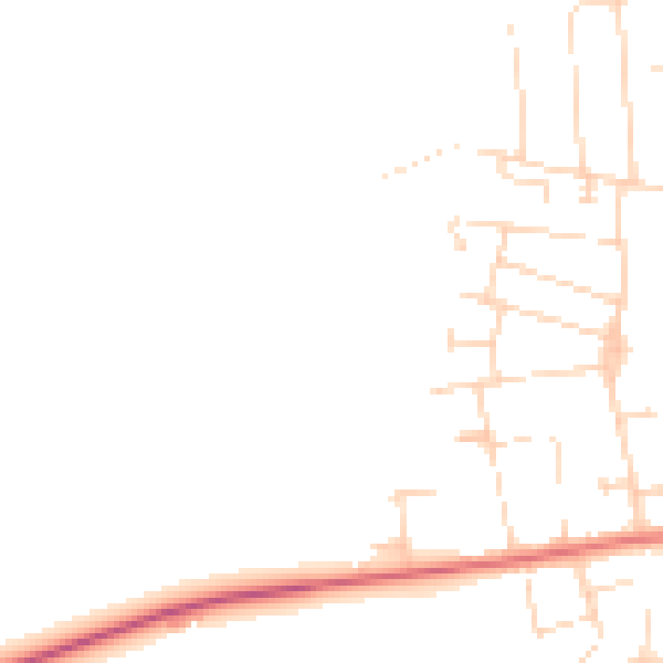 Daytime road noise heatmap for NG12 5SH