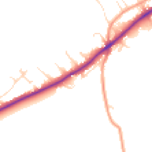 Daytime road noise heatmap for NG14 5AQ