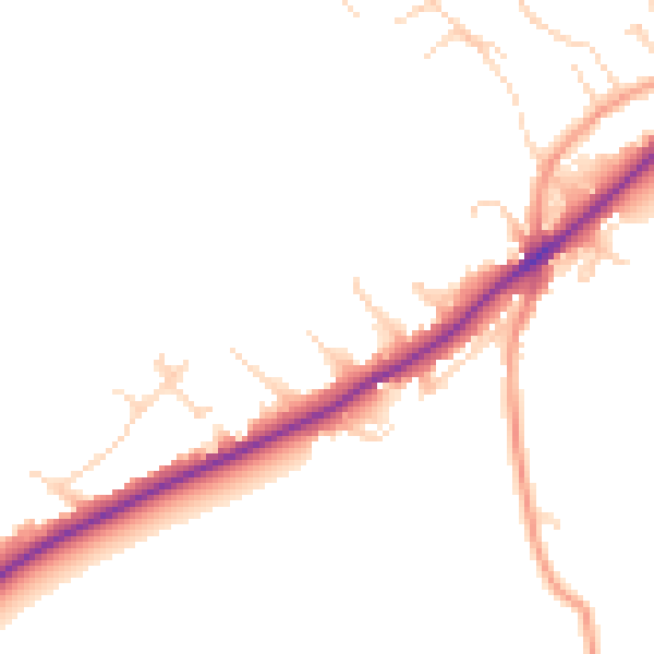 Daytime road noise heatmap for NG14 5AR