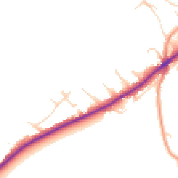 Daytime road noise heatmap for NG14 5AS