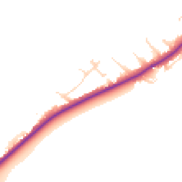 Daytime road noise heatmap for NG14 5AT