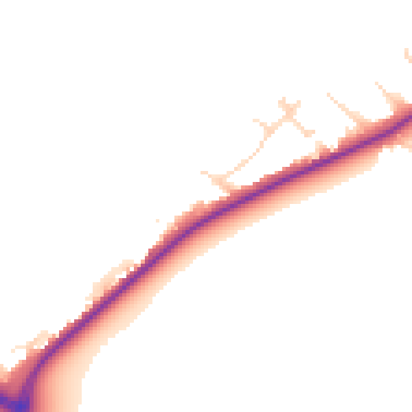 Daytime road noise heatmap for NG14 5AU