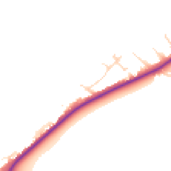 Daytime road noise heatmap for NG14 5AW