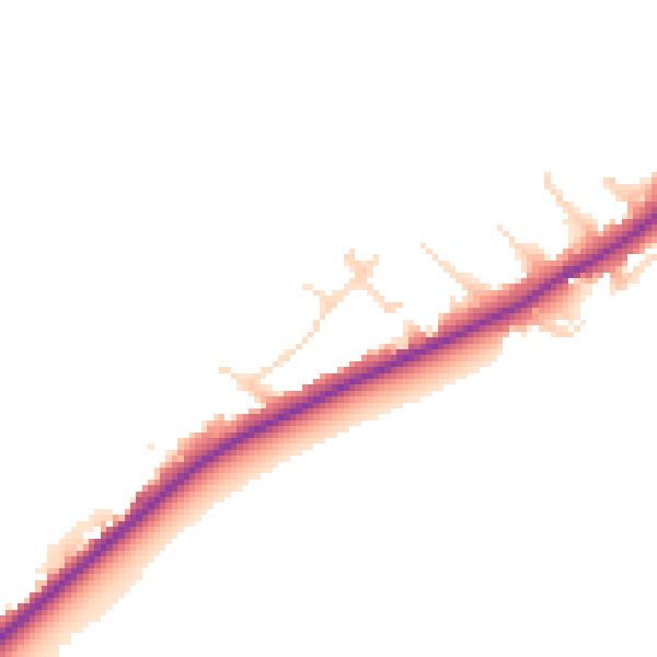 Daytime road noise heatmap for NG14 5AX