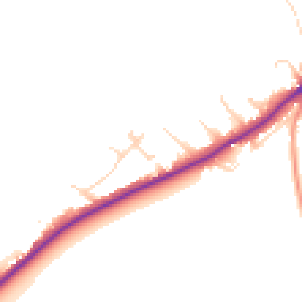 Daytime road noise heatmap for NG14 5AY