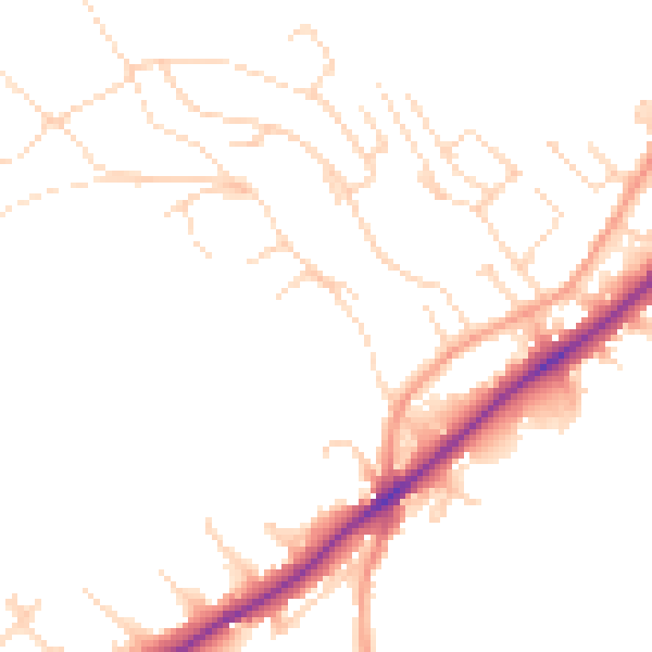 Daytime road noise heatmap for NG14 5BG