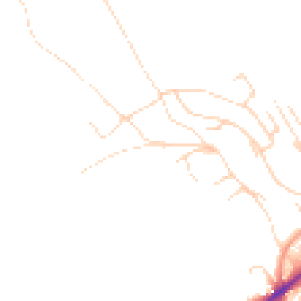 Daytime road noise heatmap for NG14 5BL