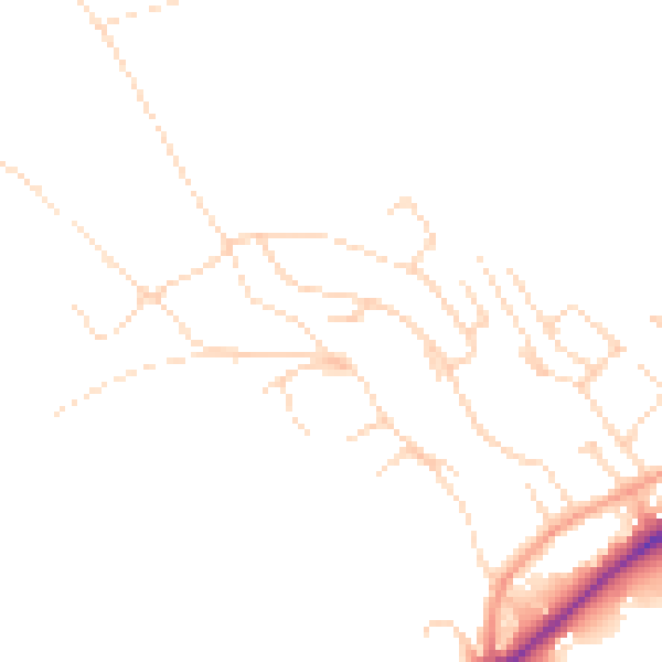 Daytime road noise heatmap for NG14 5BX