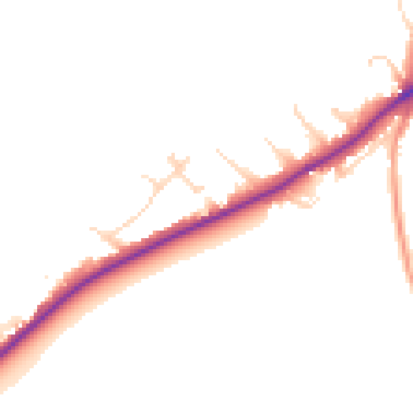 Daytime road noise heatmap for NG14 5DG