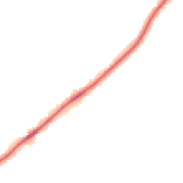 Night-time road noise heatmap for NG14 5DJ