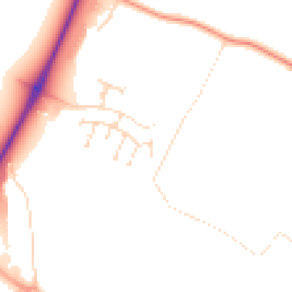 Daytime road noise heatmap for NG14 5JF