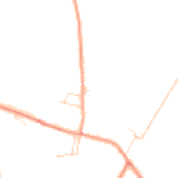 Daytime road noise heatmap for NG14 6AF
