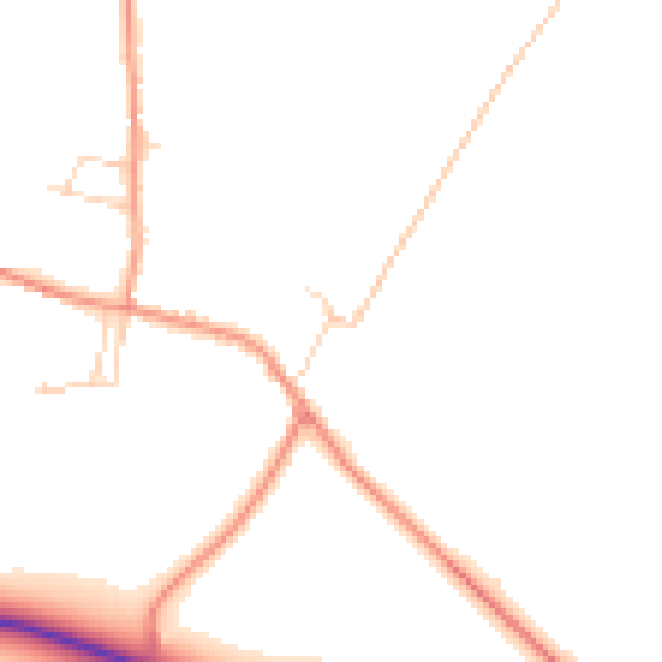 Daytime road noise heatmap for NG14 6AW