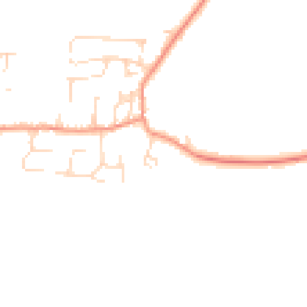 Daytime road noise heatmap for NG14 6DJ